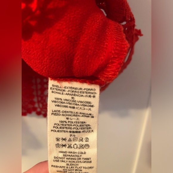 Free People Red Blouse. Size medium. - Picture 10 of 13